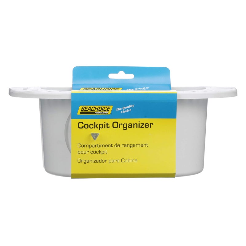 Seachoice Cockpit Organizer w/ 3 Suction Cups to Mount on Any Flat Service on Boat, White - Image 5